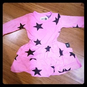 Nununu Star Dress - Pink, 0-6m